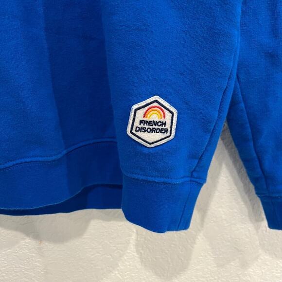 French Disorder Frenchy Sweatshirt Rainbow Small Unisex Women's Crew Neck Blue - Picture 5 of 7